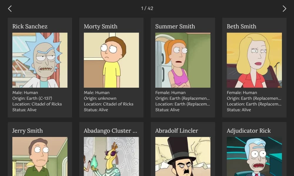 Rick&Morty API